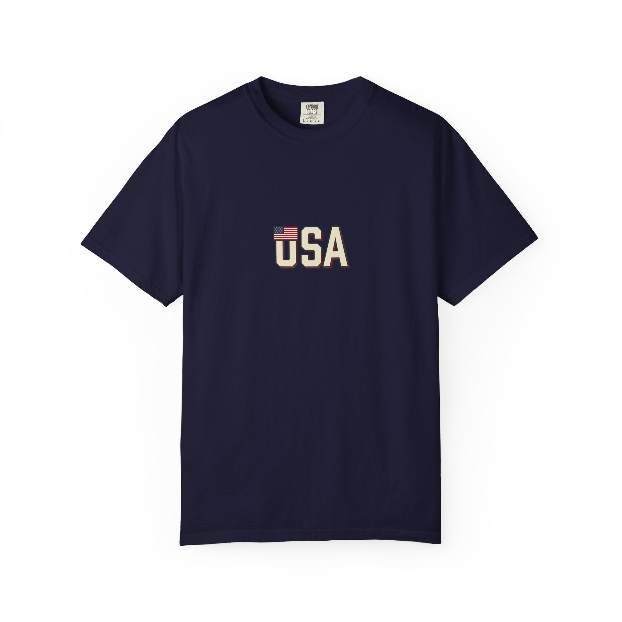 USA Flag Graphic T-Shirt — Retro Patriotic Tee for 4th of July