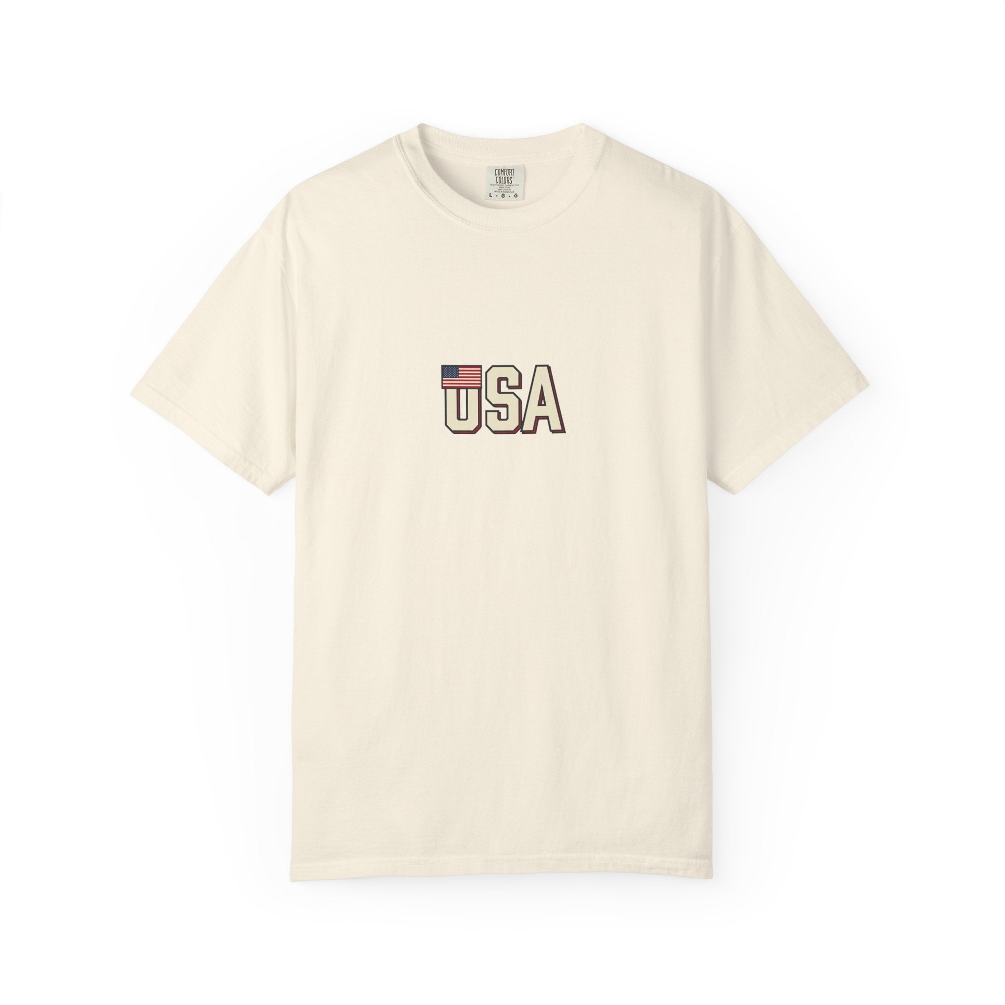 USA Flag Graphic T-Shirt — Retro Patriotic Tee for 4th of July
