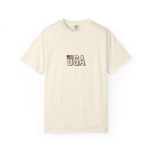 USA Flag Graphic T-Shirt — Retro Patriotic Tee for 4th of July