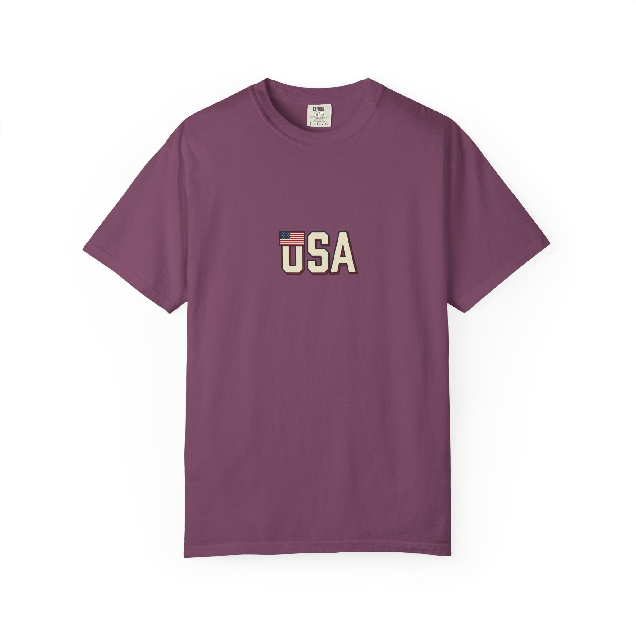 USA Flag Graphic T-Shirt — Retro Patriotic Tee for 4th of July