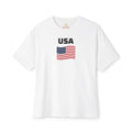 USA Flag Boxy Tee — Oversized American Graphic T‑Shirt