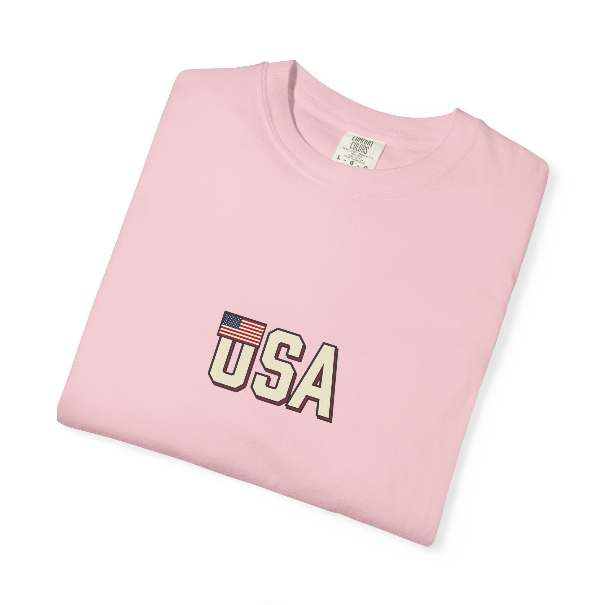 USA Flag Graphic T-Shirt — Retro Patriotic Tee for 4th of July