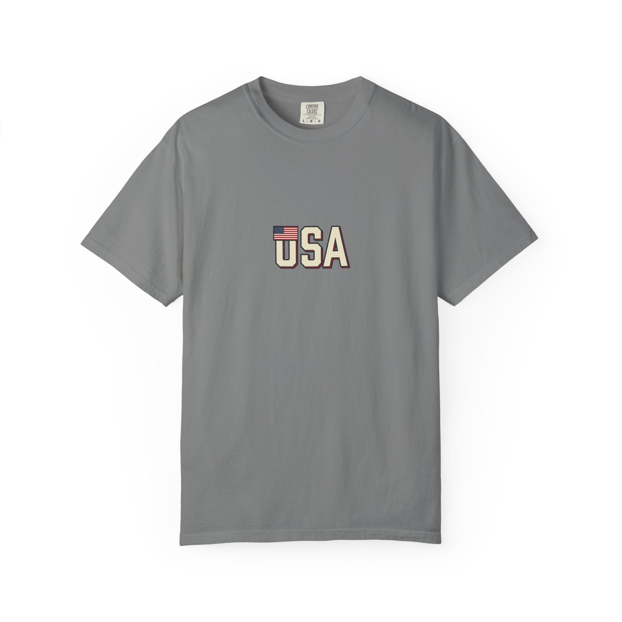 USA Flag Graphic T-Shirt — Retro Patriotic Tee for 4th of July