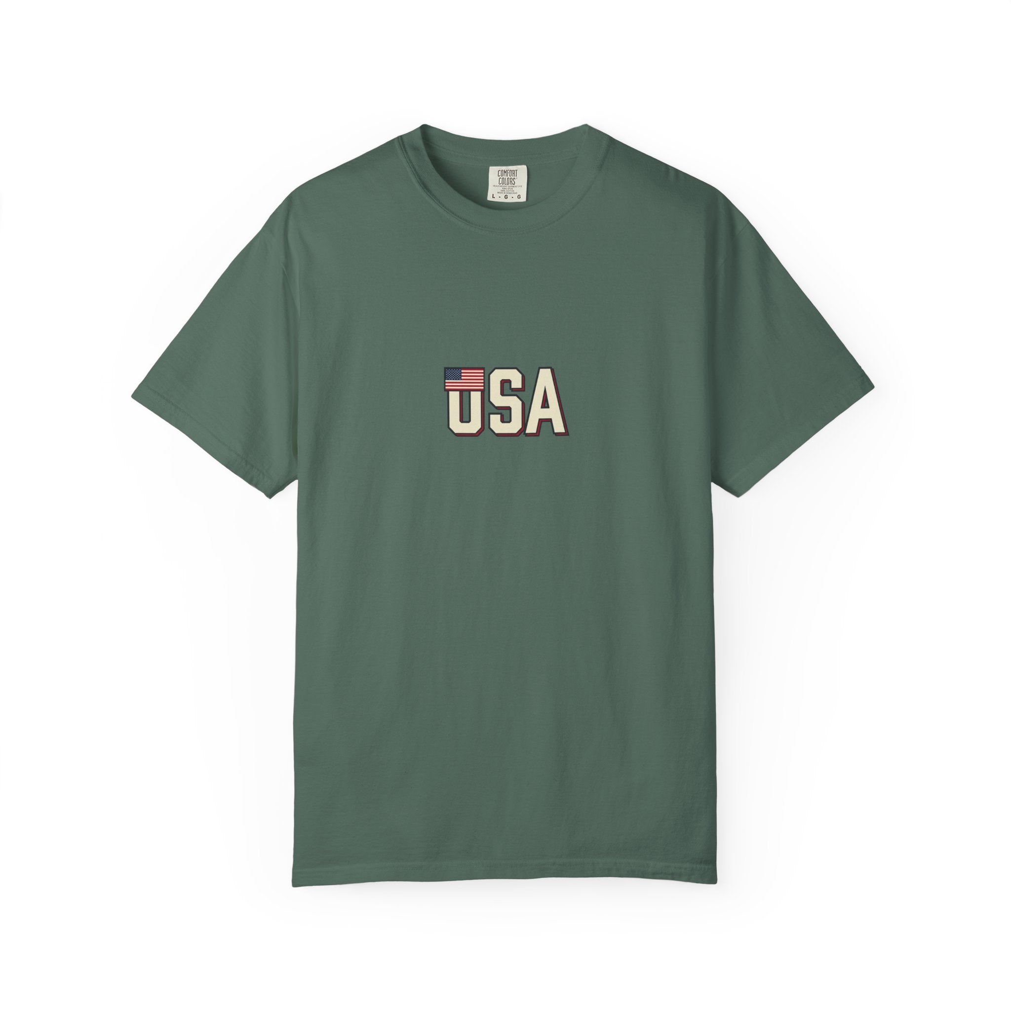USA Flag Graphic T-Shirt — Retro Patriotic Tee for 4th of July
