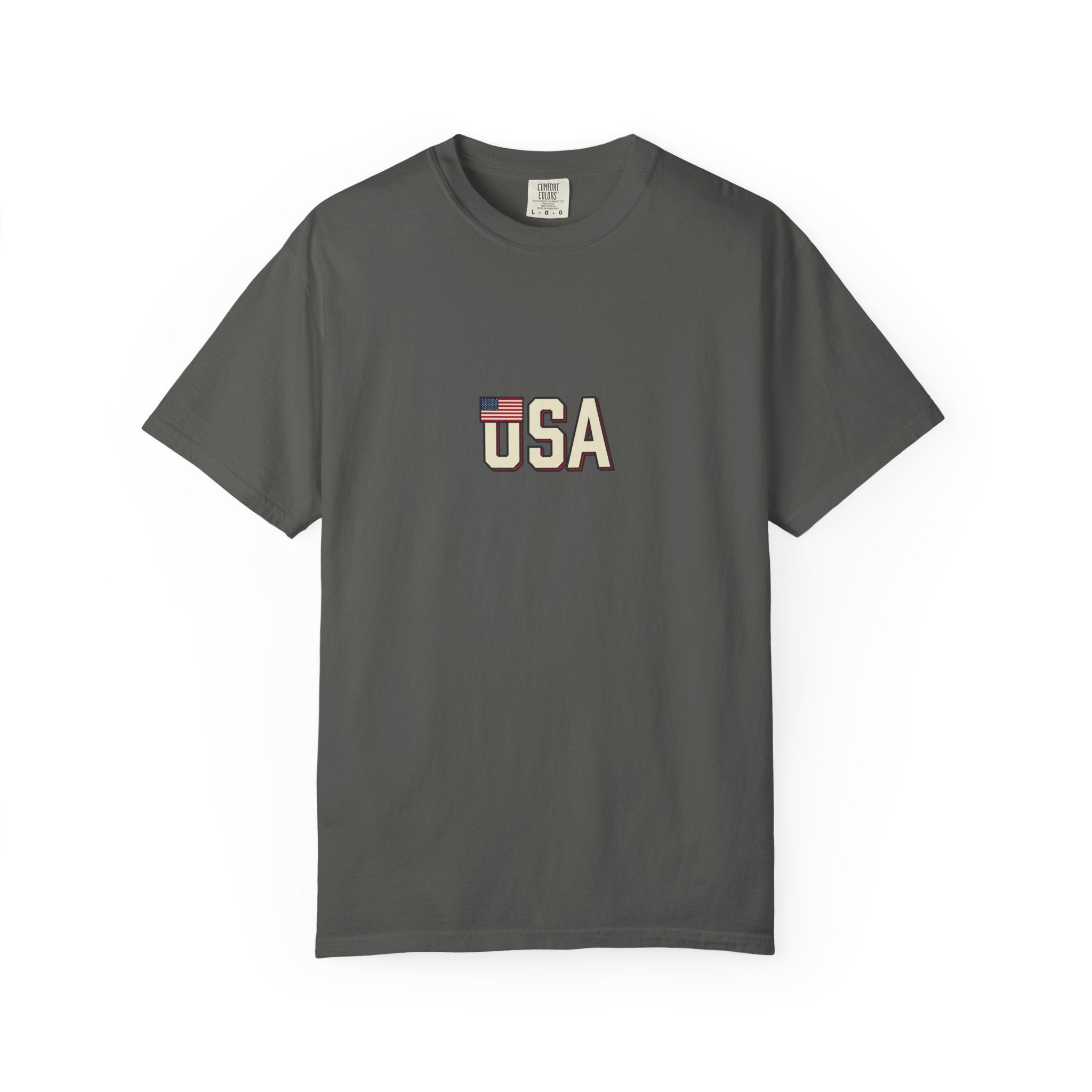 USA Flag Graphic T-Shirt — Retro Patriotic Tee for 4th of July