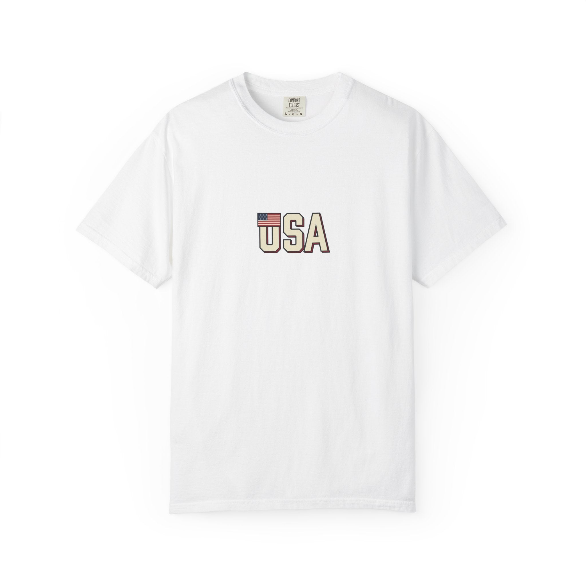 USA Flag Graphic T-Shirt — Retro Patriotic Tee for 4th of July