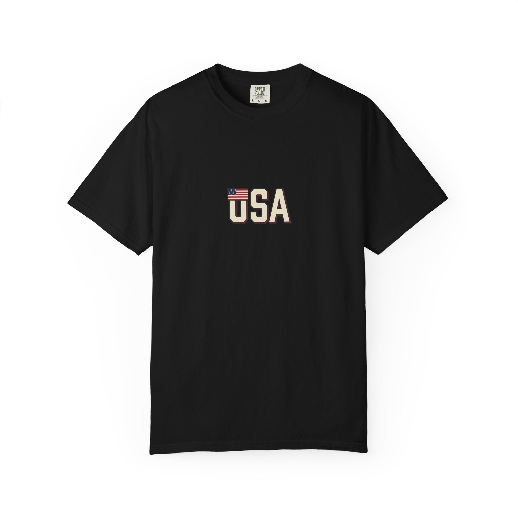 USA Flag Graphic T-Shirt — Retro Patriotic Tee for 4th of July
