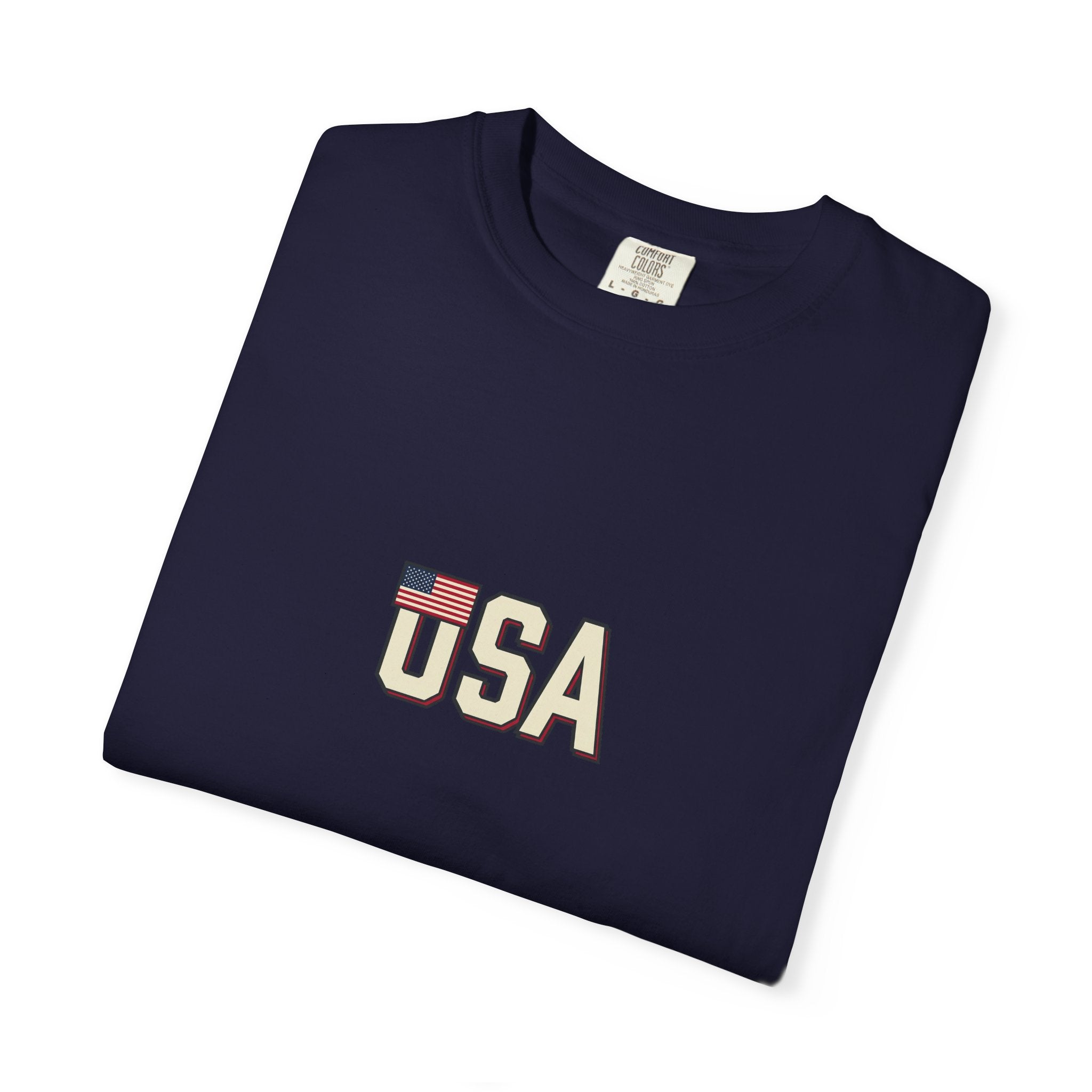 USA Flag Graphic T-Shirt — Retro Patriotic Tee for 4th of July