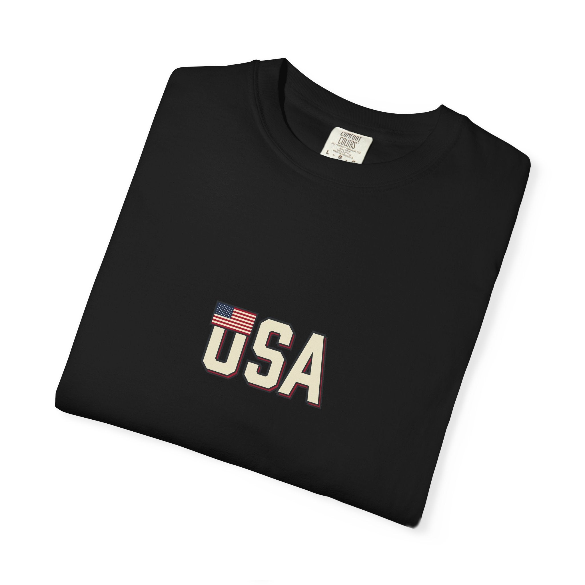 USA Flag Graphic T-Shirt — Retro Patriotic Tee for 4th of July